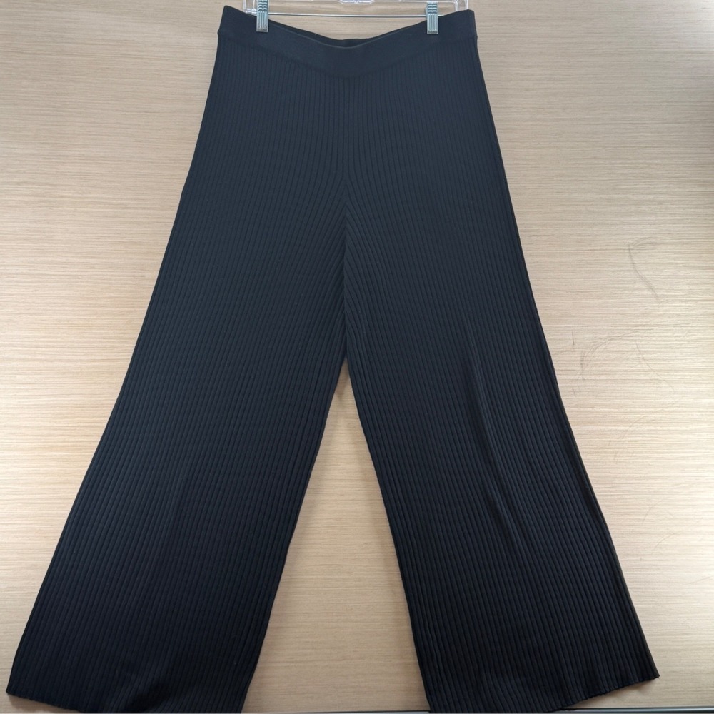 The Drop‎ Womens Catalina Pull On Black Ribbed Sweater Pants Wool Blend SZ XL